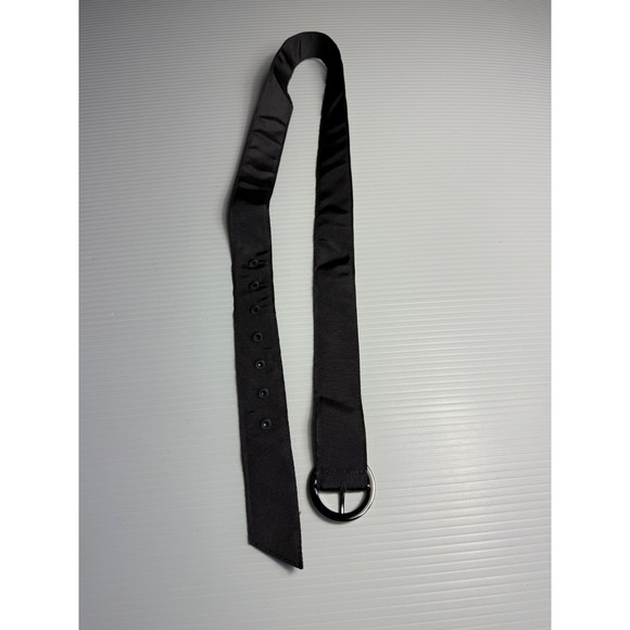 American Eagle Outfitters Black gray Ribbon Belt Rhinestone‎ Buckle Casual - Picture 6 of 6